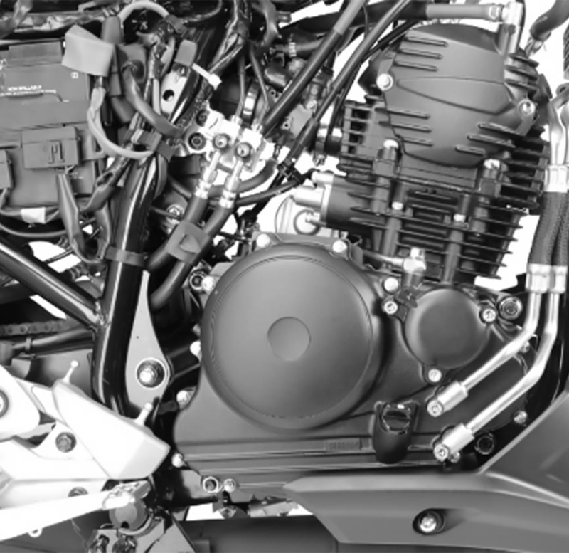 ヤマハ FZ25 ABSのSOHC249cc単気筒エンジン